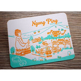 Letterpress Postcard Set - "Sunrise Sunset" Hong Kong