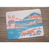 Letterpress Postcard Set - "Sunrise Sunset" Hong Kong
