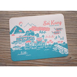 Letterpress Postcard Set - "Sunrise Sunset" Hong Kong