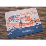 Letterpress Postcard Set - "Sunrise Sunset" Hong Kong