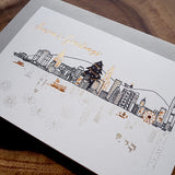 Letterpress Greeting Card - Season's Greeting from Hong Kong