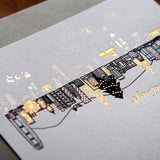 Letterpress Greeting Card - Season's Greeting from Hong Kong