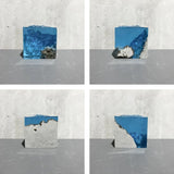 Concrete x Resin Art -"Landscape" Cube