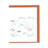 Letterpress Greeting Card - For Christmas 1