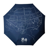 3-Fold Umbrella with Bamboo Handle