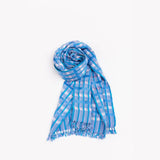 Handmade Bhutan Scarf - Azure Blue Skies