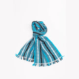 Handmade Bhutan Scarf - Blue Poppy
