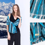 Handmade Bhutan Scarf - Blue Poppy