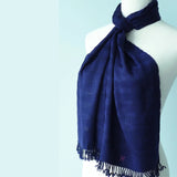 Handmade Bhutan Scarf - Noir Navy