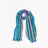 Handmade Bhutan Scarf - Ocean Blue The First One