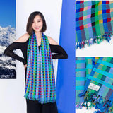 Handmade Bhutan Scarf - Ocean Blue The First One