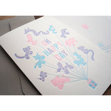 Letterpress Greeting Card - For Birthday