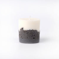 Concrete Base with Cotton Wick Candle (Small)