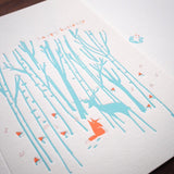 Letterpress Greeting Card - For Christmas 1