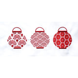 Tea Towels Icon Hong Kong - Red