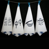 Tea Towels Icon Hong Kong - Blue