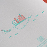 Letterpress Greeting Card - For Love 2