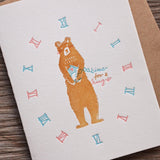 Letterpress Greeting Card - For Love 2
