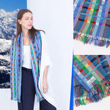 Handmade Bhutan Scarf - Paro River Blue