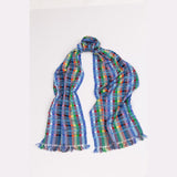 Handmade Bhutan Scarf - Paro River Blue