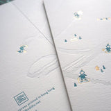 Letterpress Greeting Card - For Christmas 1