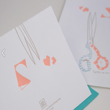 Letterpress Greeting Card - For Love 2