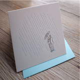 Letterpress Greeting Card - For Love 2