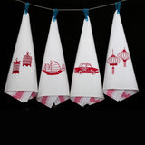 Tea Towels Icon Hong Kong - Red