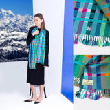 Handmade Bhutan Scarf - Tshomen Blue