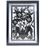 Bat Paper Cut with frame (L)