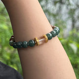 Fine Agar Wood with Sterling Silver and Natural Gemstones Bracelet (pick up at store only)