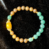 Fine Agar Wood with Sterling Silver and Natural Gemstones Bracelet (pick up at store only)