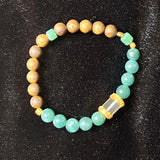 Fine Agar Wood with Sterling Silver and Natural Gemstones Bracelet (pick up at store only)