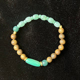 Fine Agar Wood with Sterling Silver and Natural Gemstones Bracelet (pick up at store only)