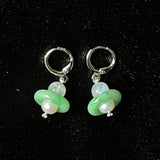 Fei Cui Earrings with Pearl & Moonstone (pick up at store only)