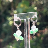 Fei Cui Earrings with Pearl & Moonstone (pick up at store only)