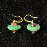 Fei Cui Earrings with Tourmaline (pick up at store only)