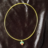 Fei Cui Pendant with Rhodochrosite (pick up at store only)