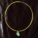 Fei Cui Pendant with Herkimer Diamond (pick up at store only)