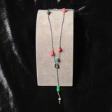Fei Cui Necklace with Emerald, Ruby & Rhodochrosite (pick up at store only)