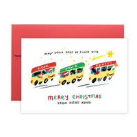 Minibus Christmas Card