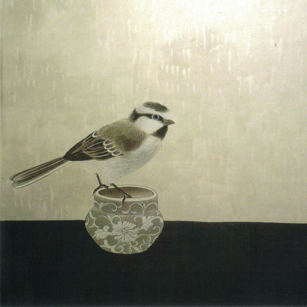 Note Card-Bird and Feeding Bowl (3) by David Hu (single)