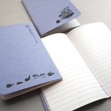 Inky cat letterpress cover notebook