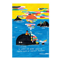 Sunset Paint Postcard
