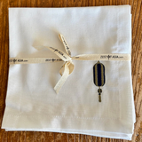 Set of 4 White Napkins with Lanterns
