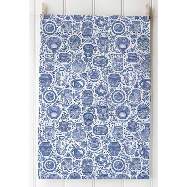 TEA TOWEL - BLUE & WHITE