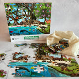 DOUBLE-SIDED 100PC PUZZLE: WILD HONG KONG