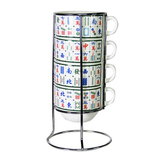 Mahjong Stackable Mug Set