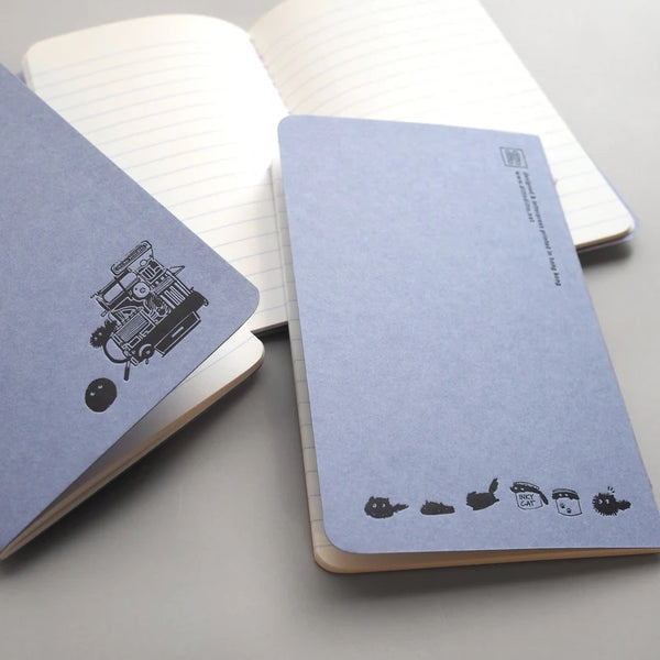 Inky cat letterpress cover notebook