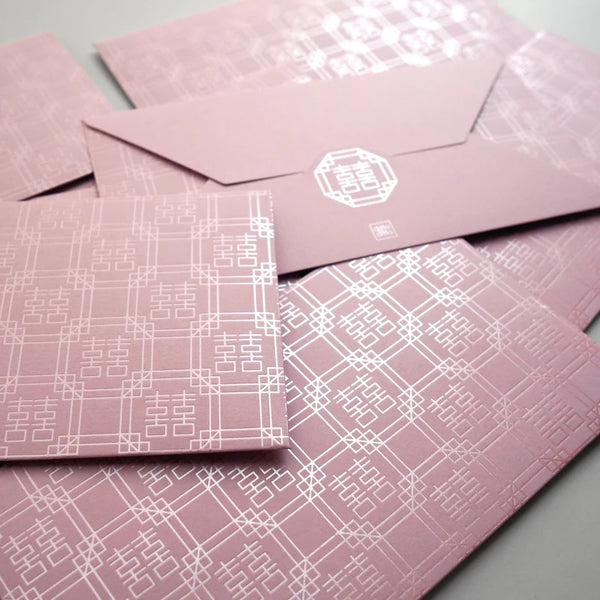 Double happiness envelope (set of 6) - pink